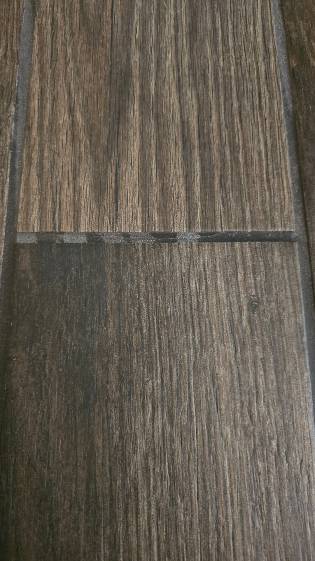 Wood-look plank tile floor restoration in progress at Adora Falls Gilbert AZ