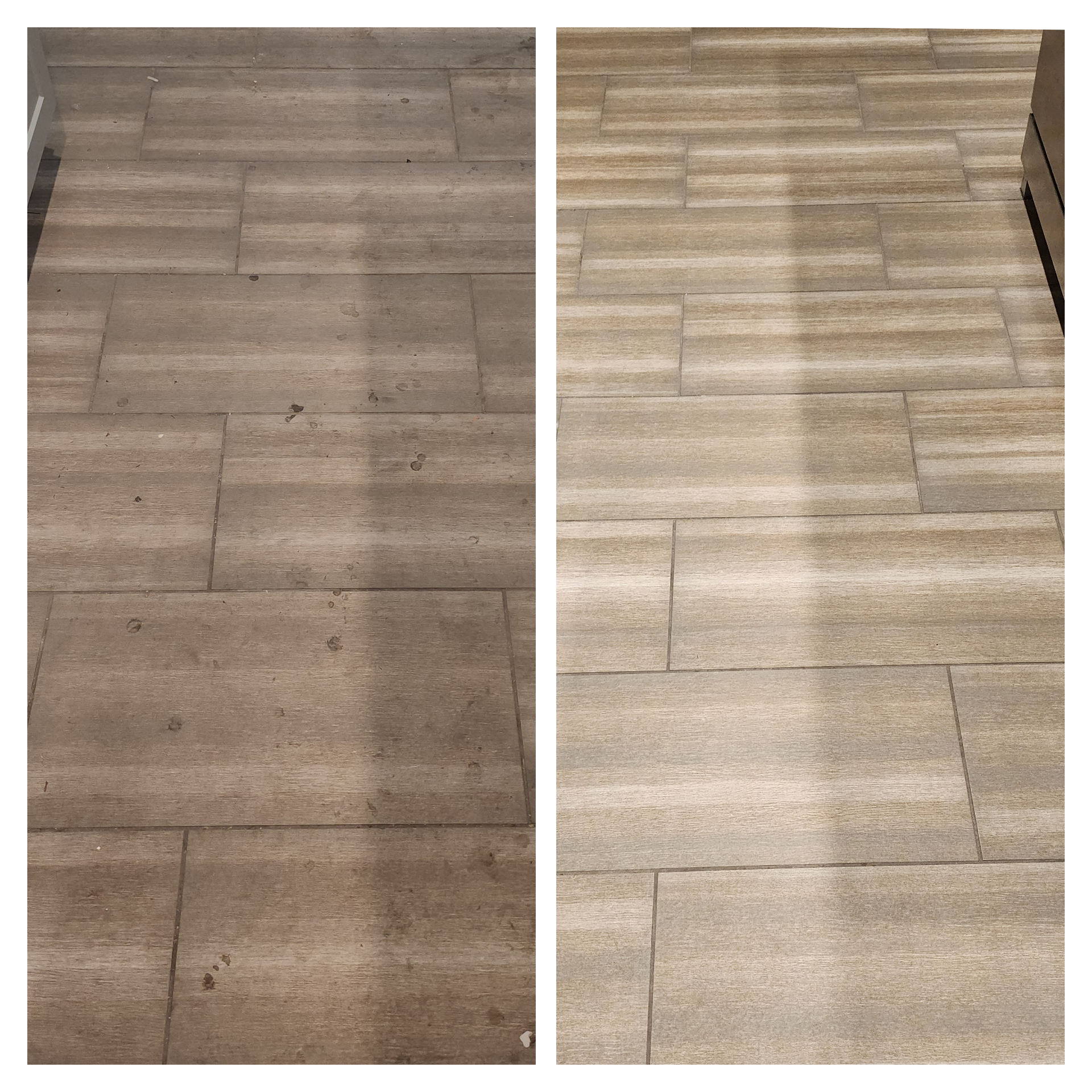 Professional grout color sealing on kitchen tile in Chandler AZ